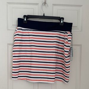 Belyn Key Navy and White Striped Skirt